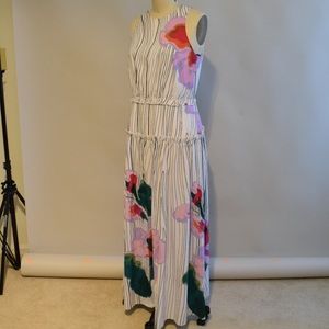 Rachel by Rachel Roy Floral and Stripe Maxi Dress